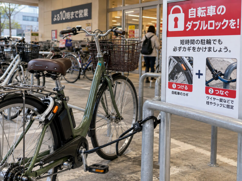 自転車の盗難が増えています